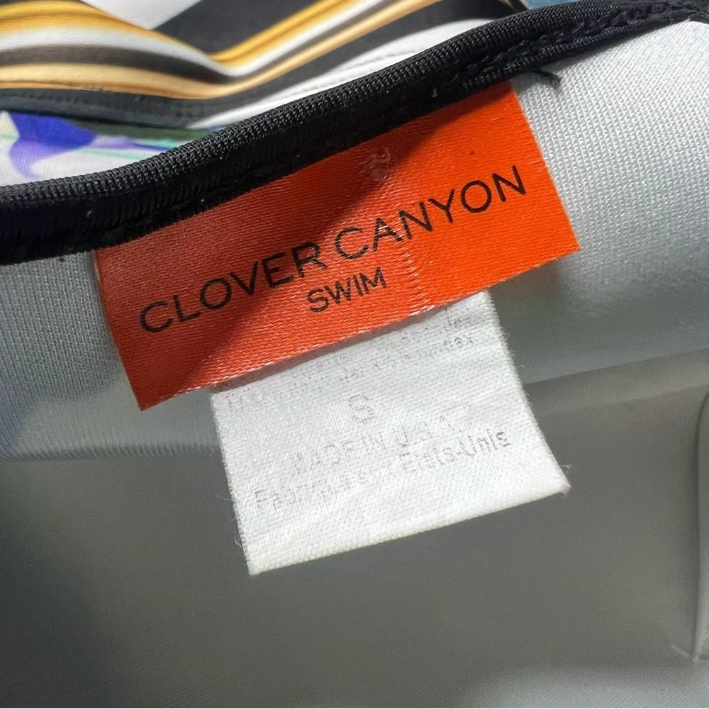 Clover Canyon Swim Liquid Jade Cutout One Piece Swimsuit Multicolor Size Small